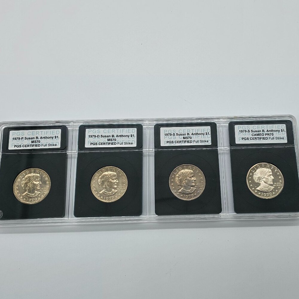 1979 P-D-S Susan B Anthony Dollars $1 PGS Certified Full Strike MS70 / CameoPR70